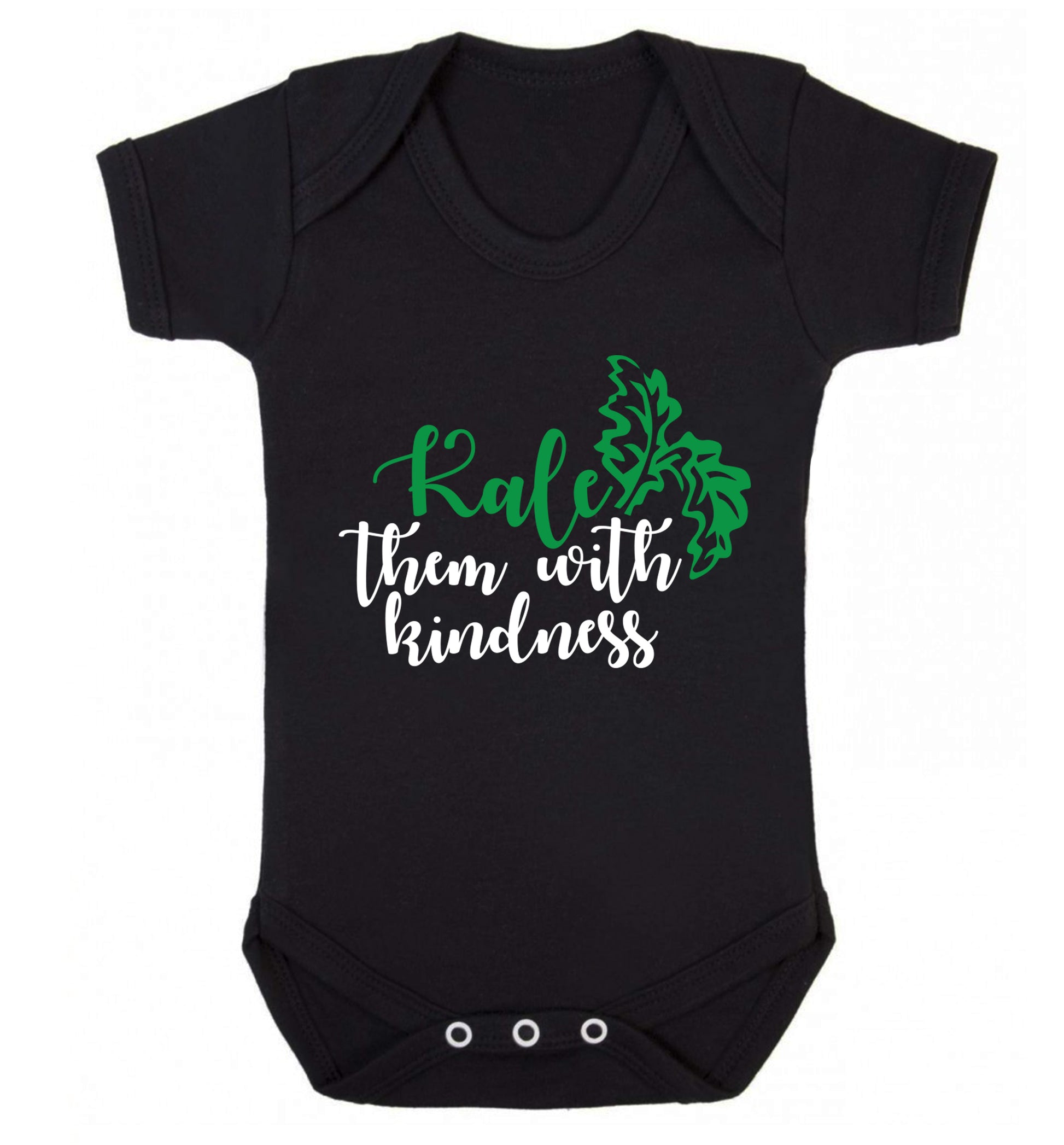 Kale them with kindness Baby Vest black 18-24 months