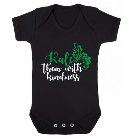 Kale them with kindness Baby Vest black 18-24 months
