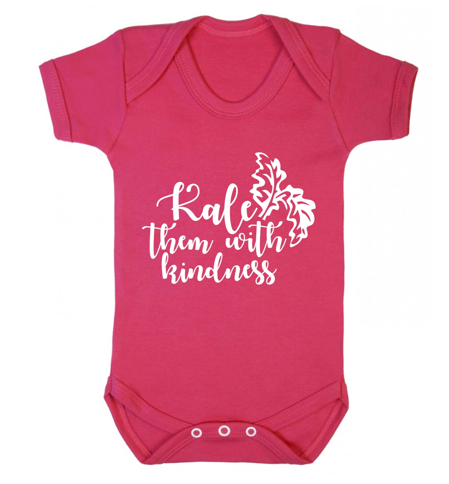 Kale them with kindness Baby Vest dark pink 18-24 months