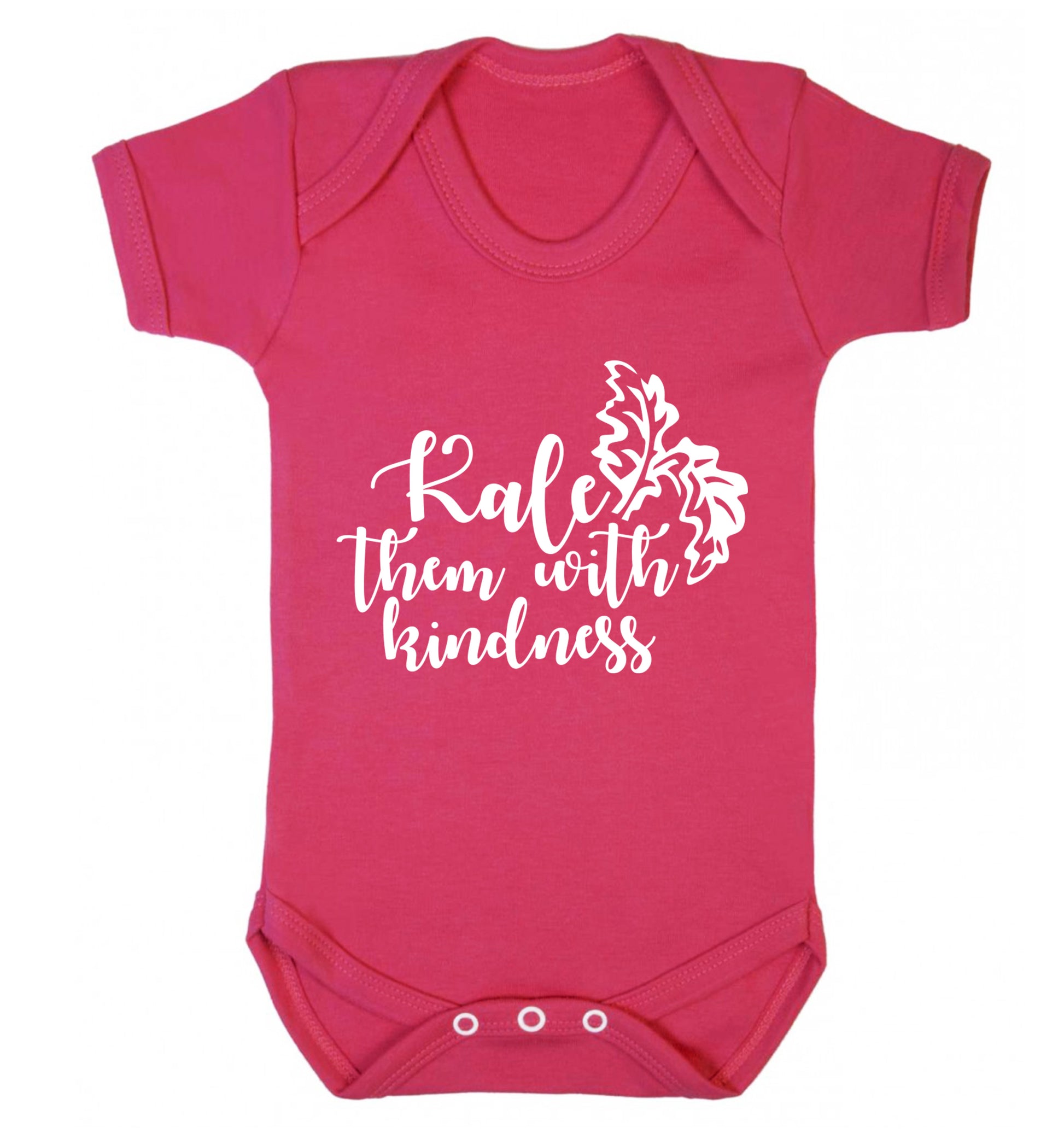 Kale them with kindness Baby Vest dark pink 18-24 months