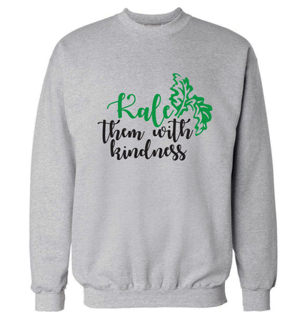 Kale them with kindness Adult's unisex grey Sweater 2XL