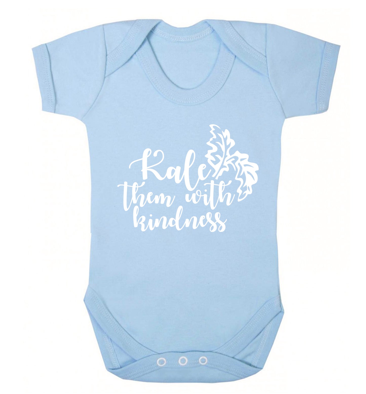 Kale them with kindness Baby Vest pale blue 18-24 months