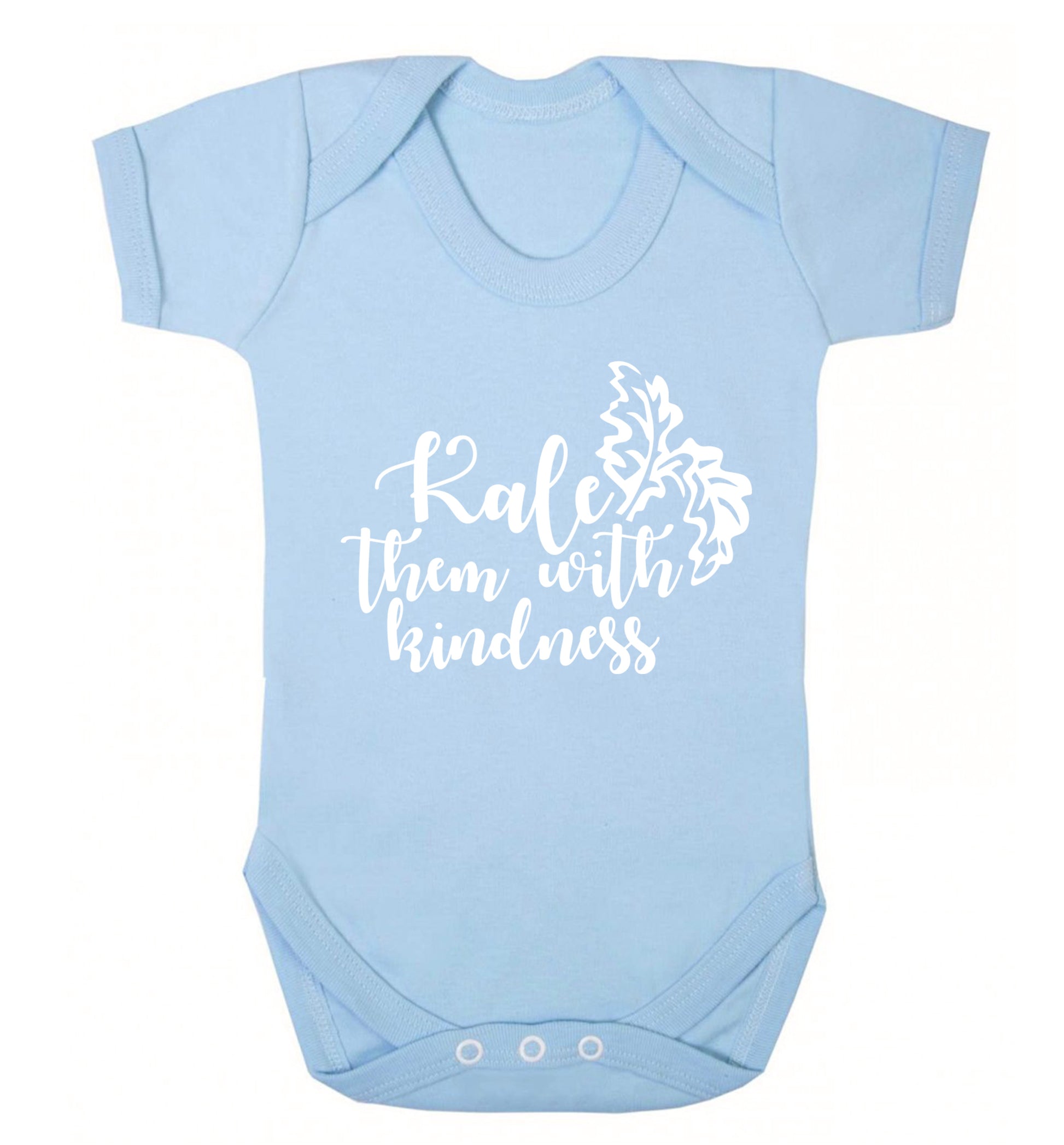 Kale them with kindness Baby Vest pale blue 18-24 months