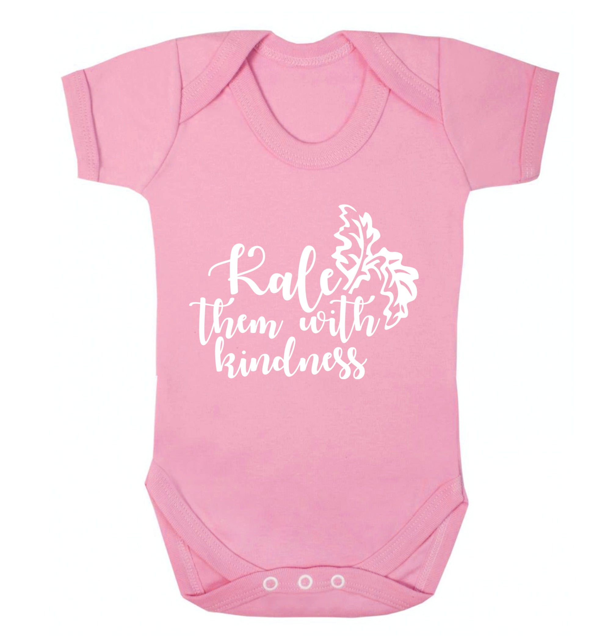 Kale them with kindness Baby Vest pale pink 18-24 months