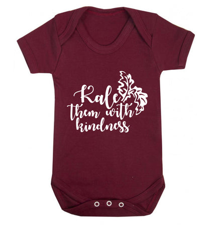 Kale them with kindness Baby Vest maroon 18-24 months