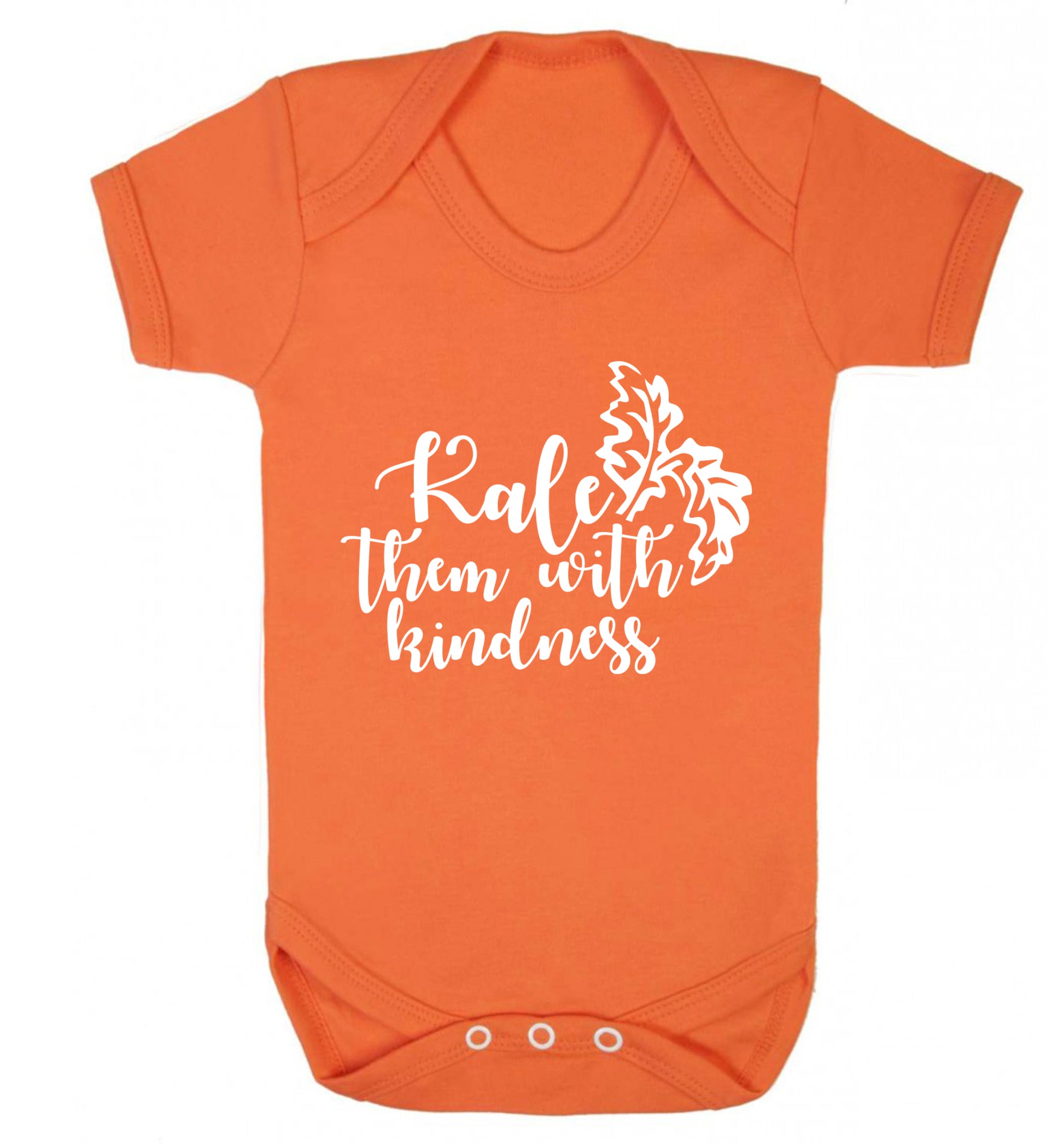 Kale them with kindness Baby Vest orange 18-24 months
