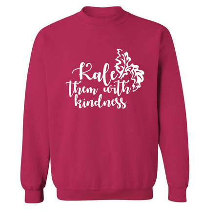 Kale them with kindness Adult's unisex pink Sweater 2XL