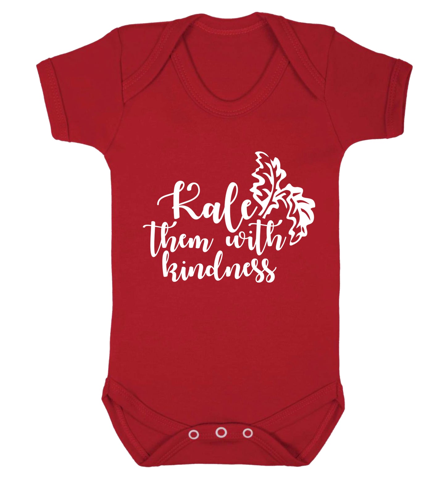 Kale them with kindness Baby Vest red 18-24 months