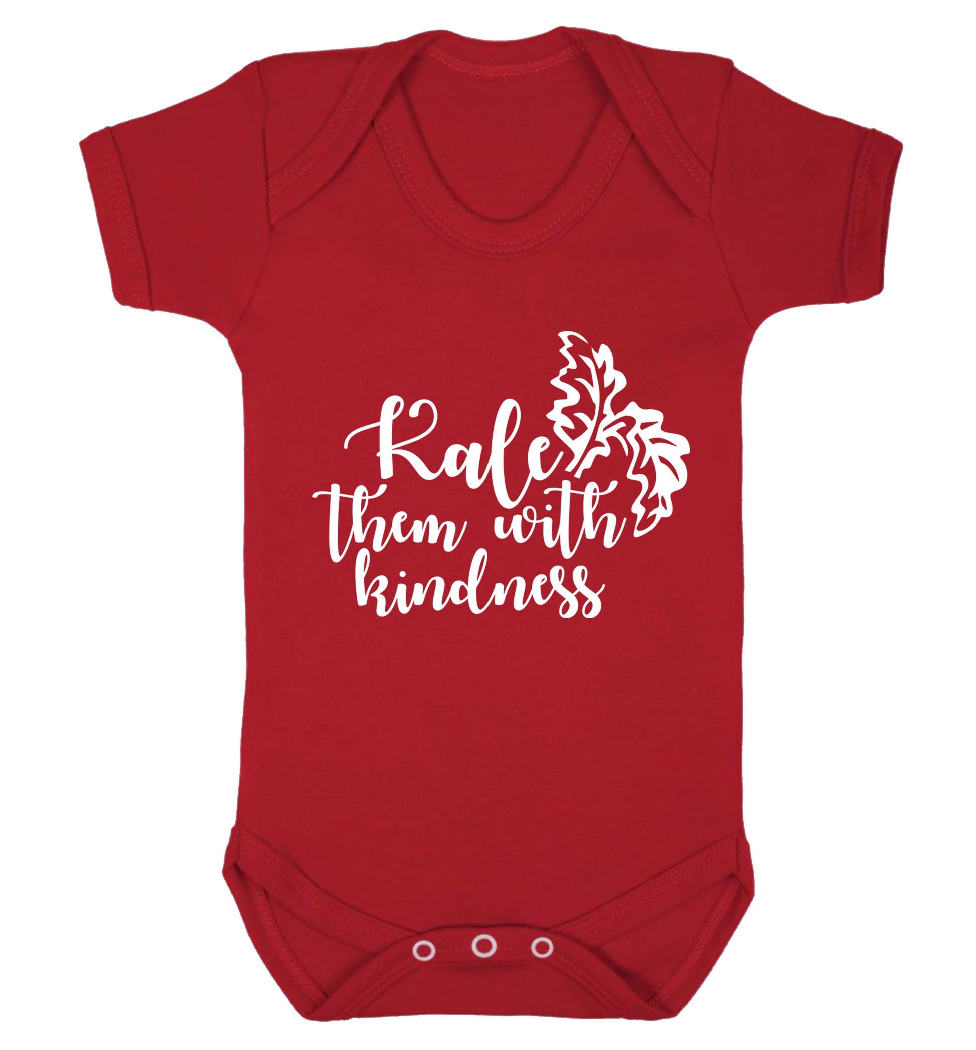 Kale them with kindness Baby Vest red 18-24 months