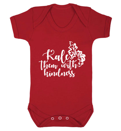 Kale them with kindness Baby Vest red 18-24 months