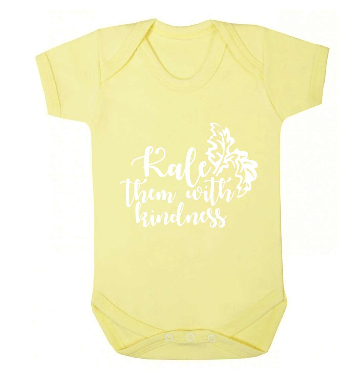 Kale them with kindness Baby Vest pale yellow 18-24 months