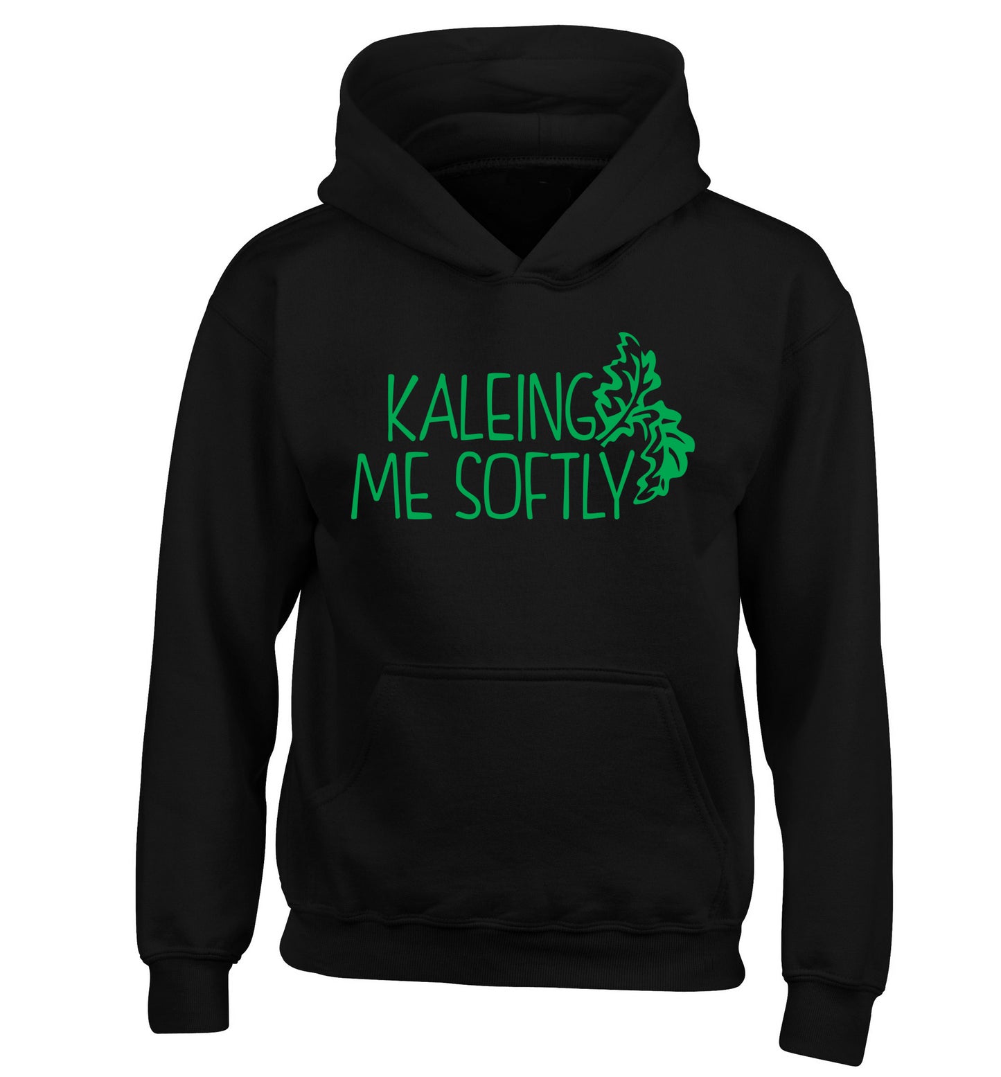 Kaleing me softly children's black hoodie 12-14 Years
