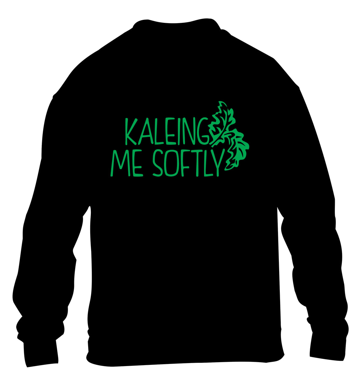 Kaleing me softly children's black sweater 12-14 Years