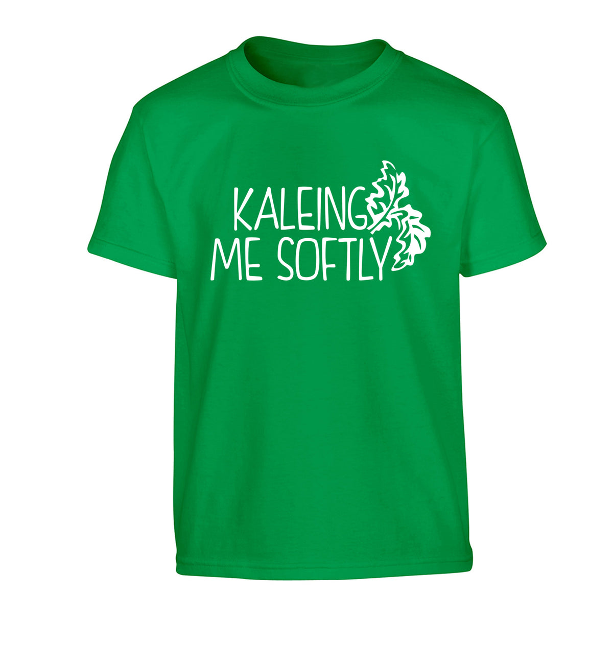 Kaleing me softly Children's green Tshirt 12-14 Years