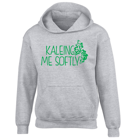 Kaleing me softly children's grey hoodie 12-14 Years