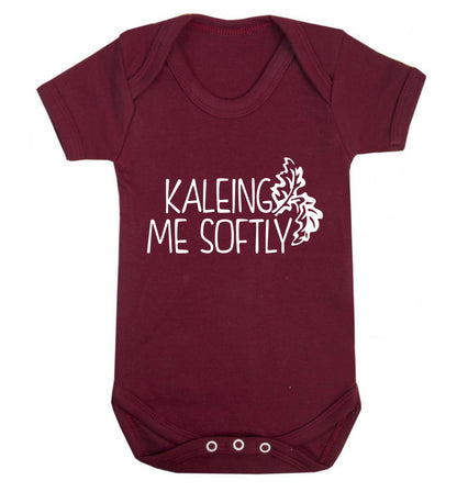 Kaleing me softly Baby Vest maroon 18-24 months