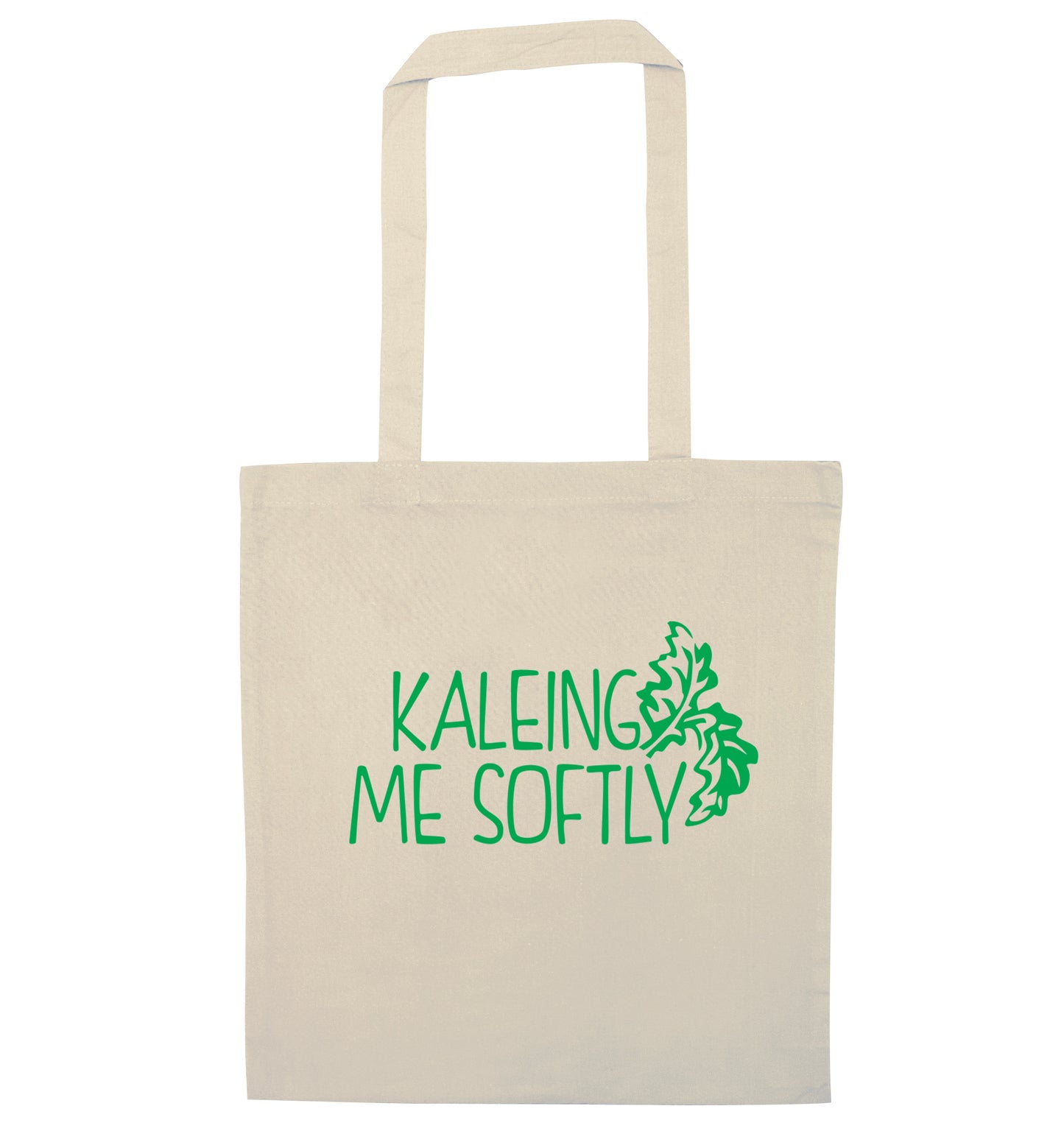 Kaleing me softly natural tote bag