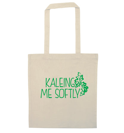 Kaleing me softly natural tote bag