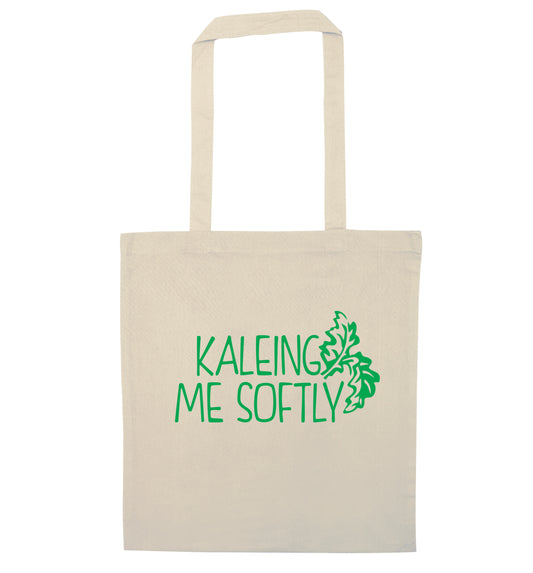 Kaleing me softly natural tote bag
