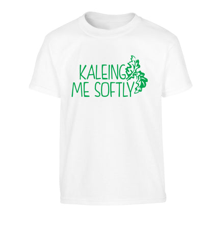 Kaleing me softly Children's white Tshirt 12-14 Years