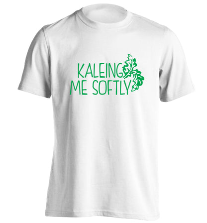 Kaleing me softly adults unisex white Tshirt 2XL