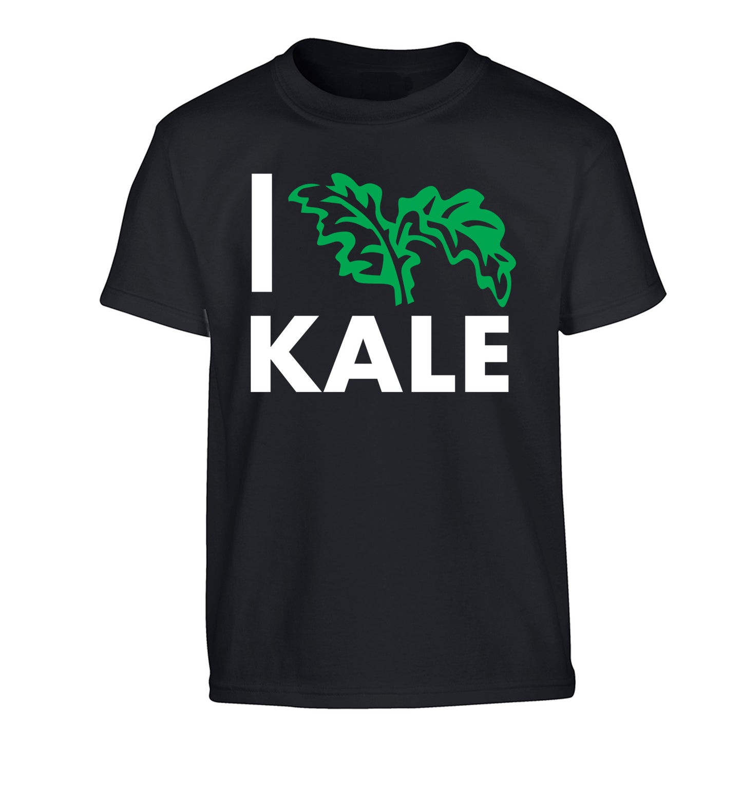 I love kale Children's black Tshirt 12-14 Years