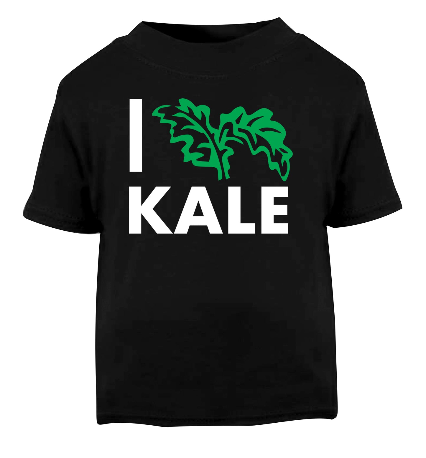 I love kale Black Baby Toddler Tshirt 2 years