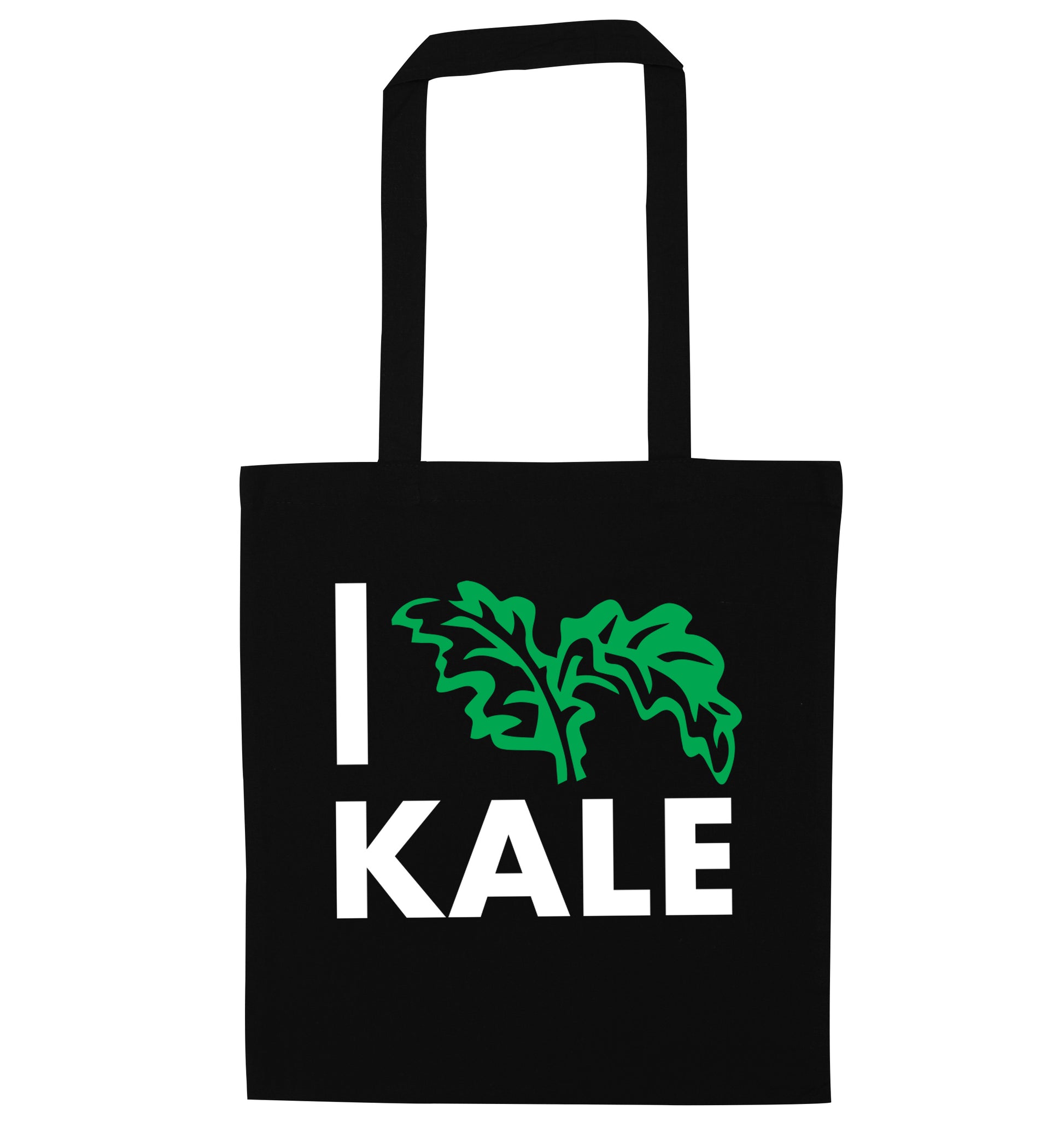 I love kale black tote bag