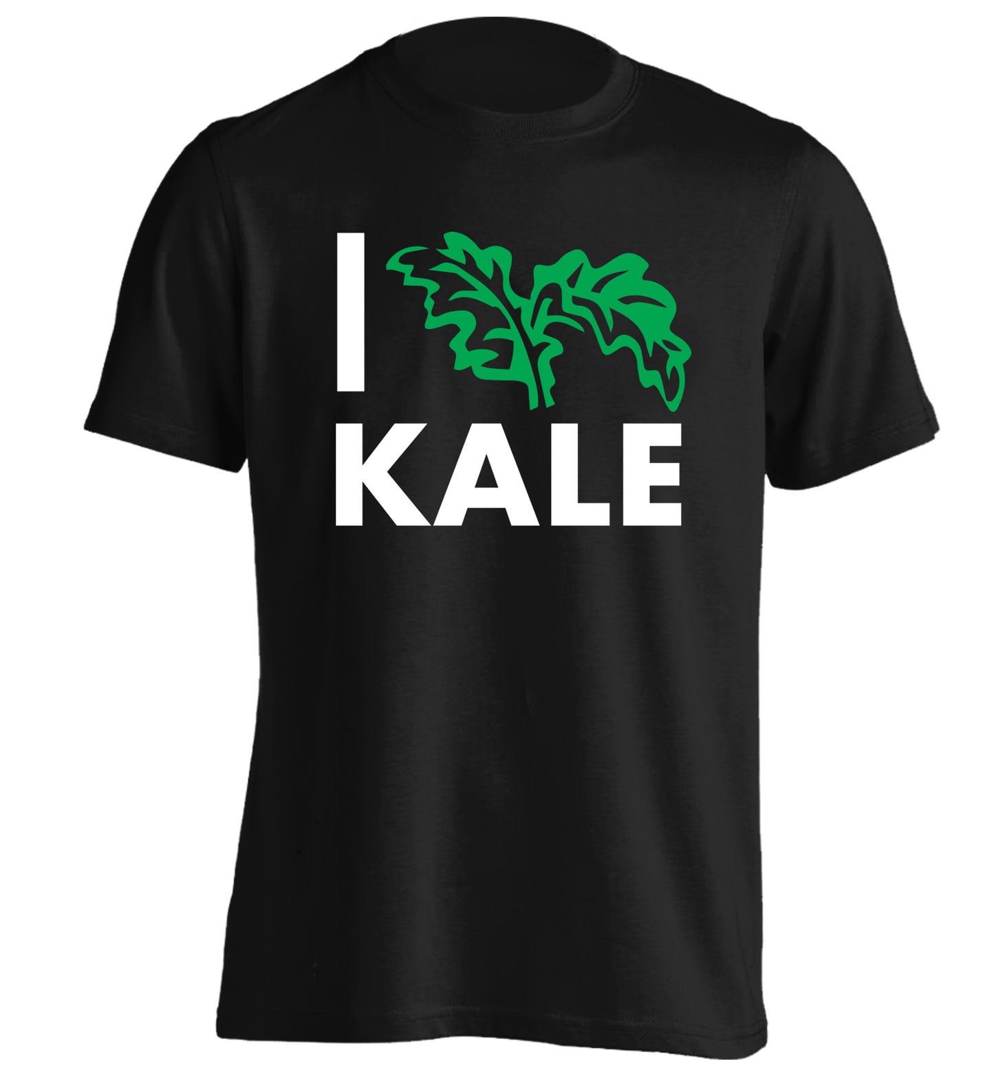 I love kale adults unisex black Tshirt 2XL