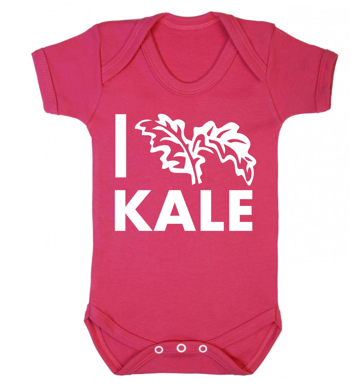 I love kale Baby Vest dark pink 18-24 months