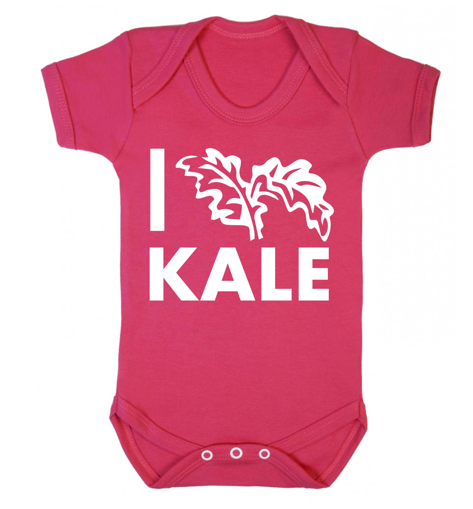 I love kale Baby Vest dark pink 18-24 months