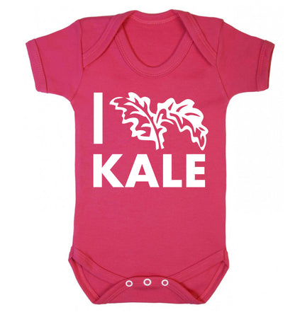 I love kale Baby Vest dark pink 18-24 months