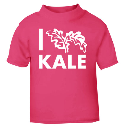 I love kale pink Baby Toddler Tshirt 2 Years