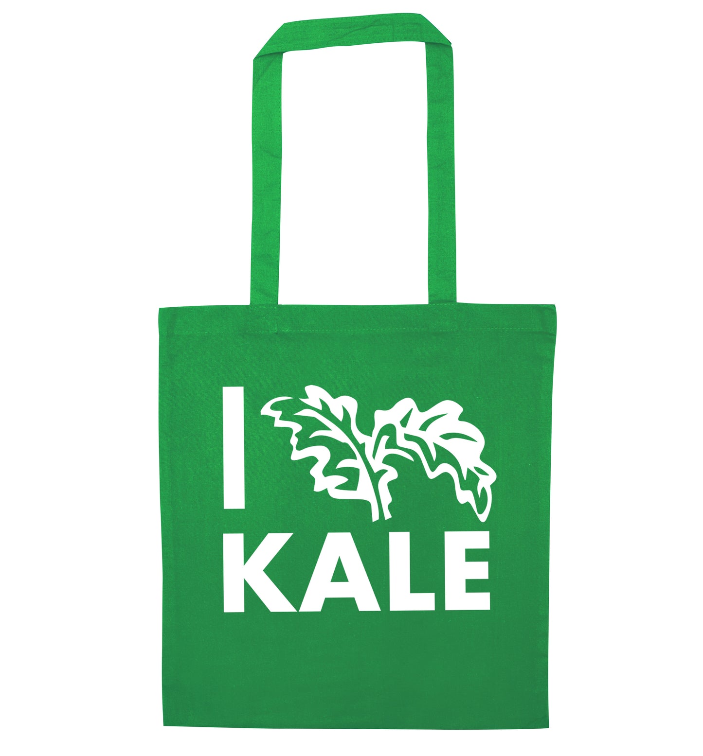 I love kale green tote bag