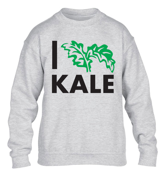 I love kale children's grey sweater 12-14 Years
