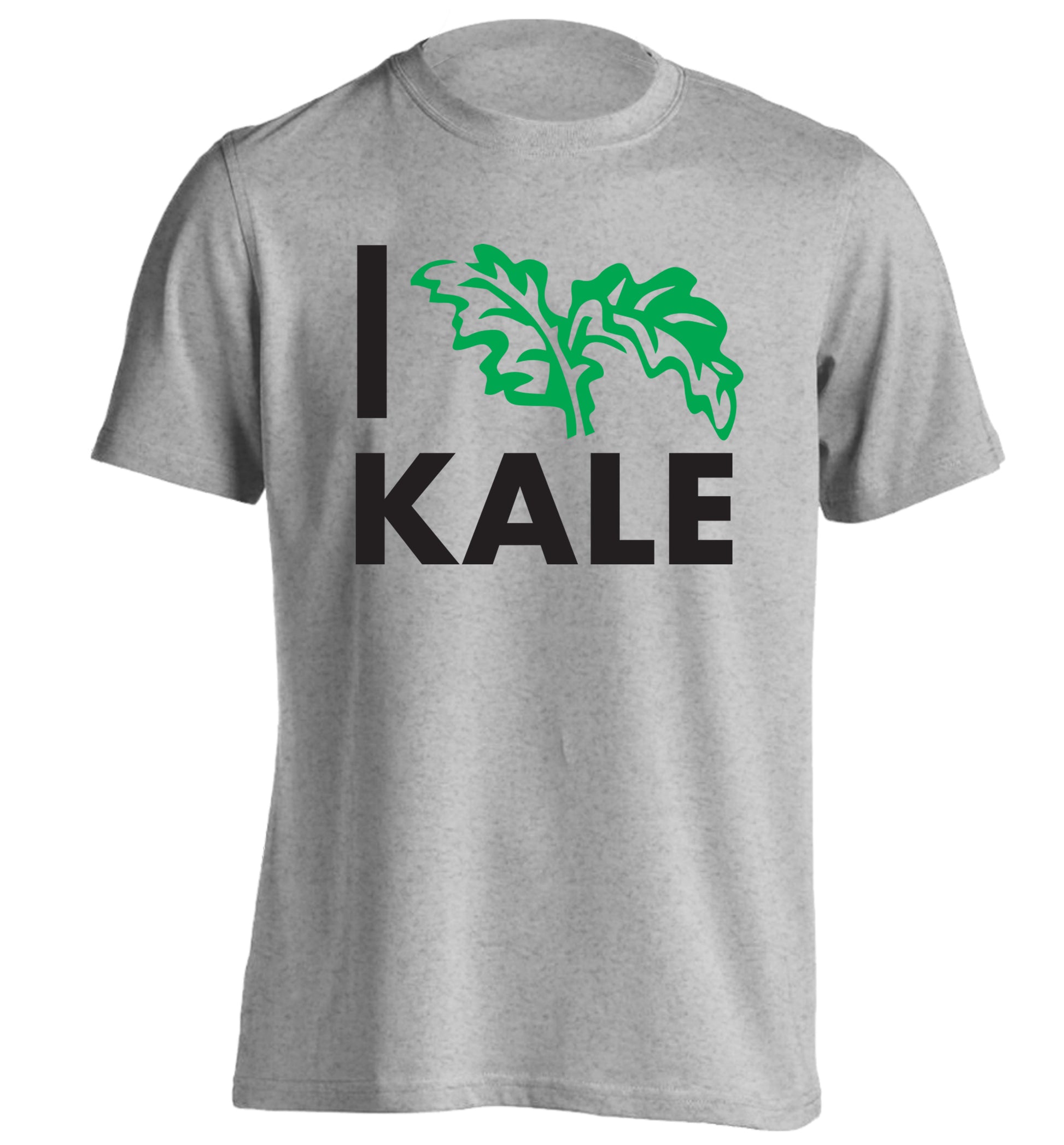 I love kale adults unisex grey Tshirt 2XL