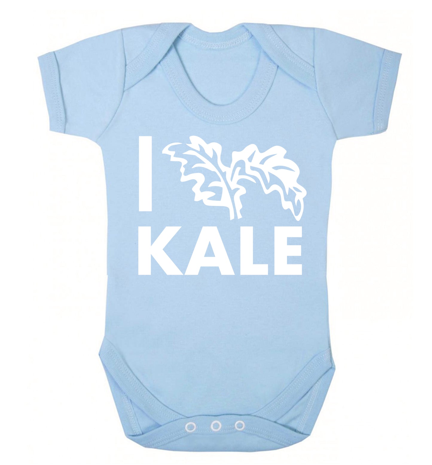 I love kale Baby Vest pale blue 18-24 months