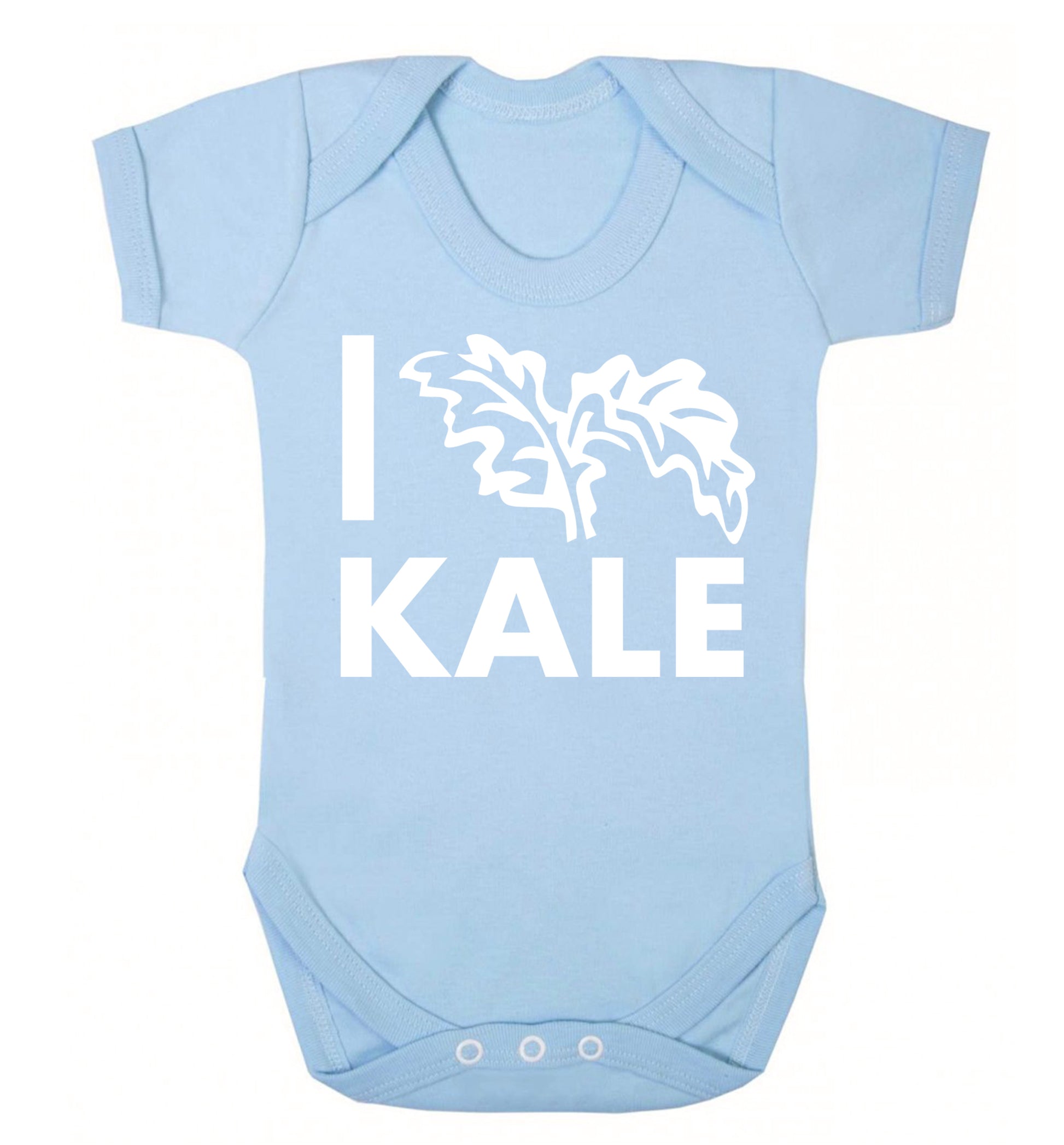 I love kale Baby Vest pale blue 18-24 months