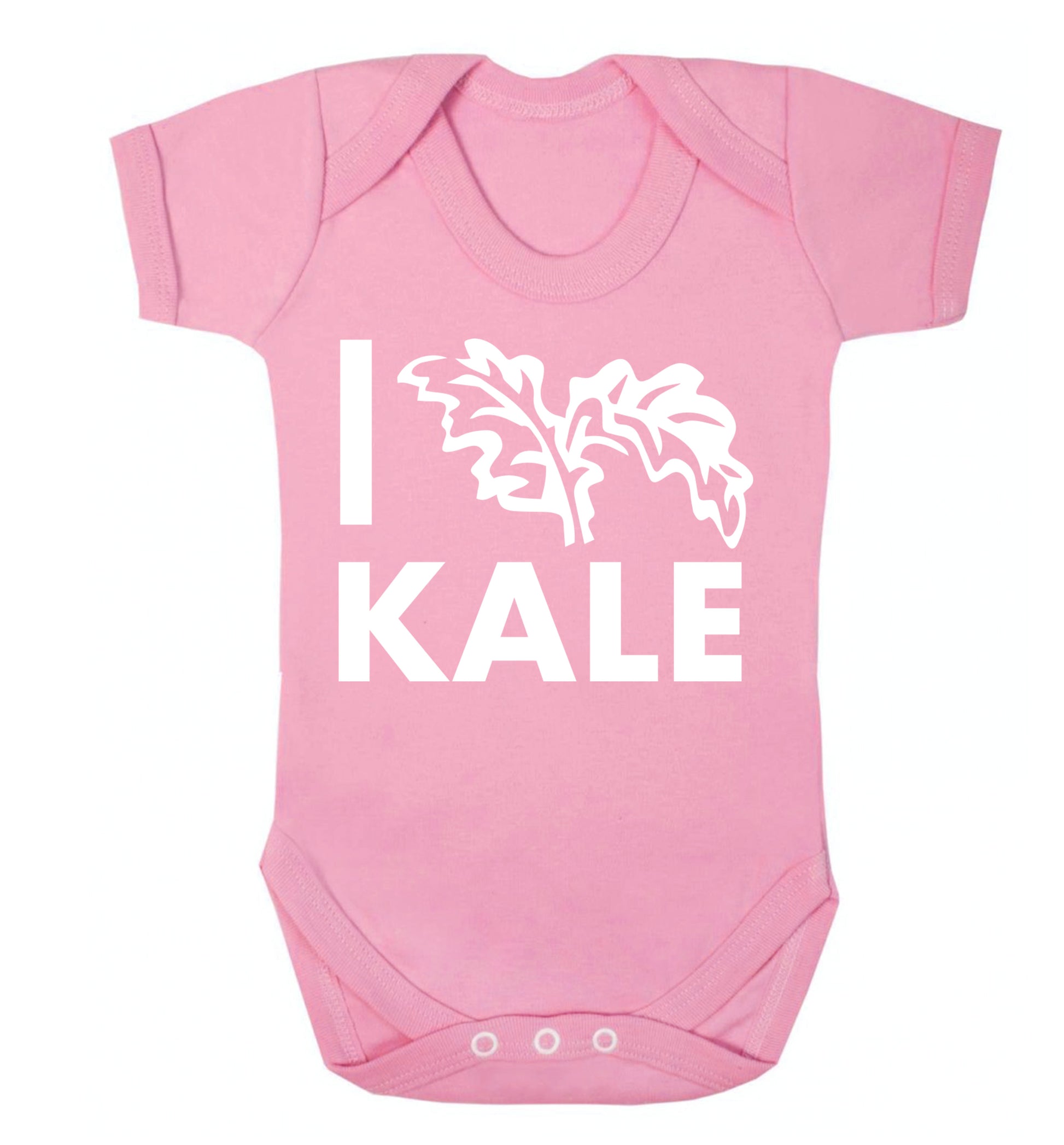I love kale Baby Vest pale pink 18-24 months