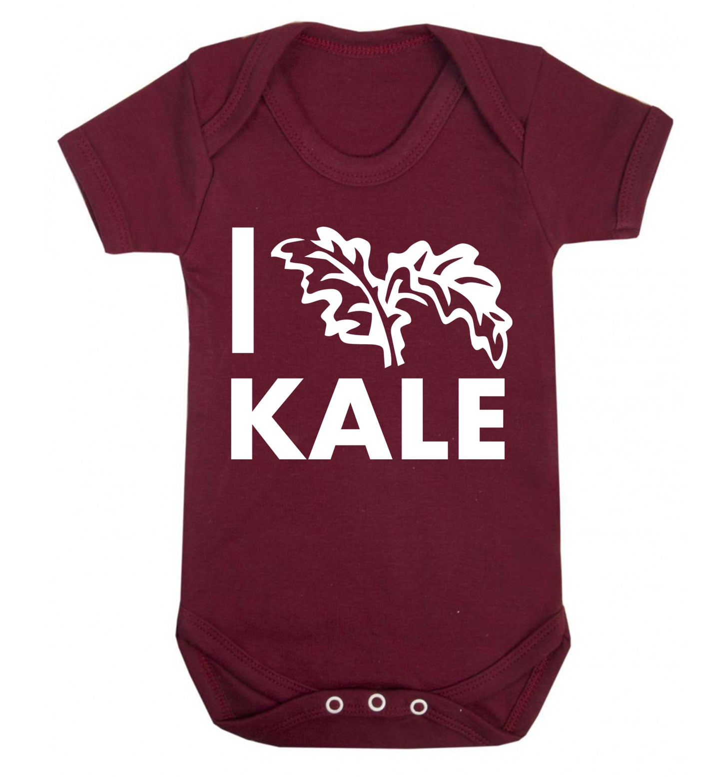 I love kale Baby Vest maroon 18-24 months