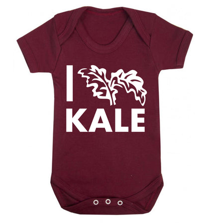 I love kale Baby Vest maroon 18-24 months