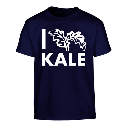 I love kale Children's navy Tshirt 12-14 Years