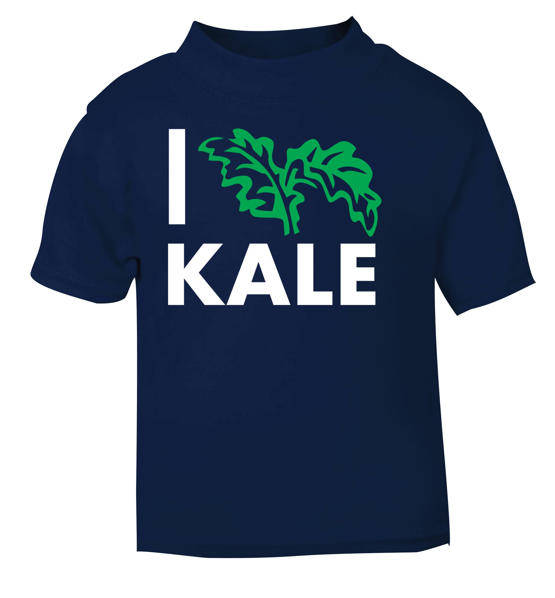 I love kale navy Baby Toddler Tshirt 2 Years