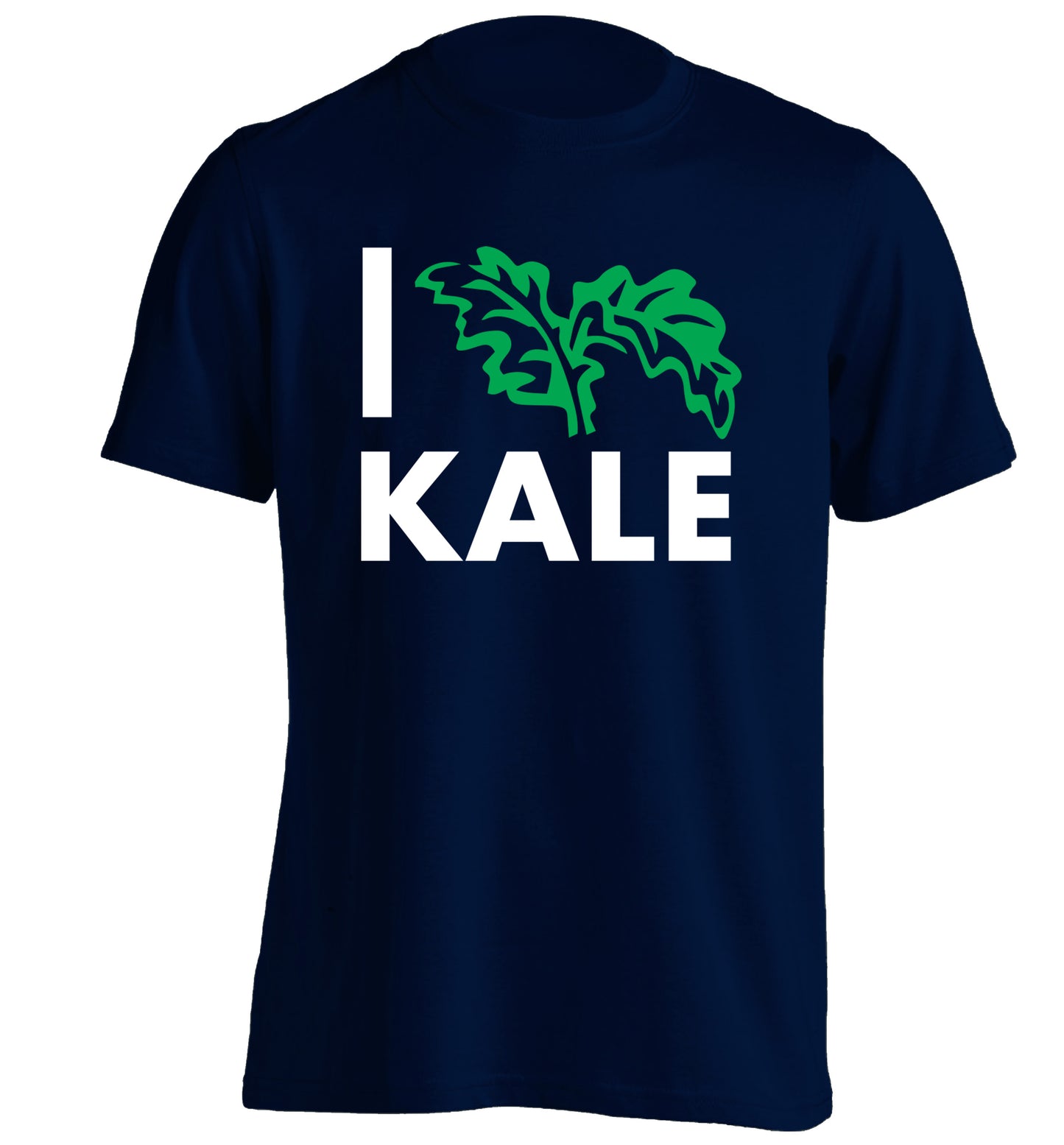 I love kale adults unisex navy Tshirt 2XL