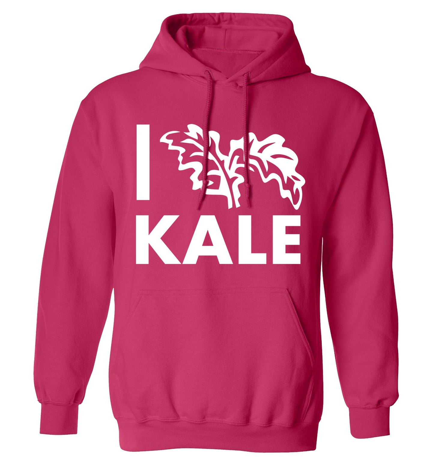 I love kale adults unisex pink hoodie 2XL