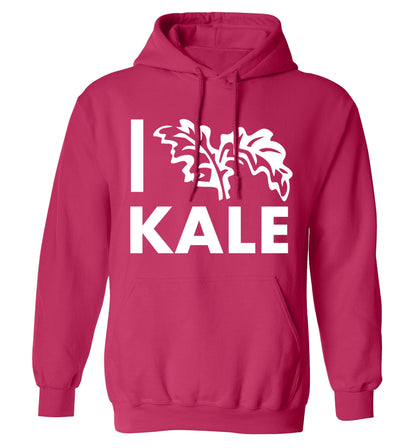 I love kale adults unisex pink hoodie 2XL