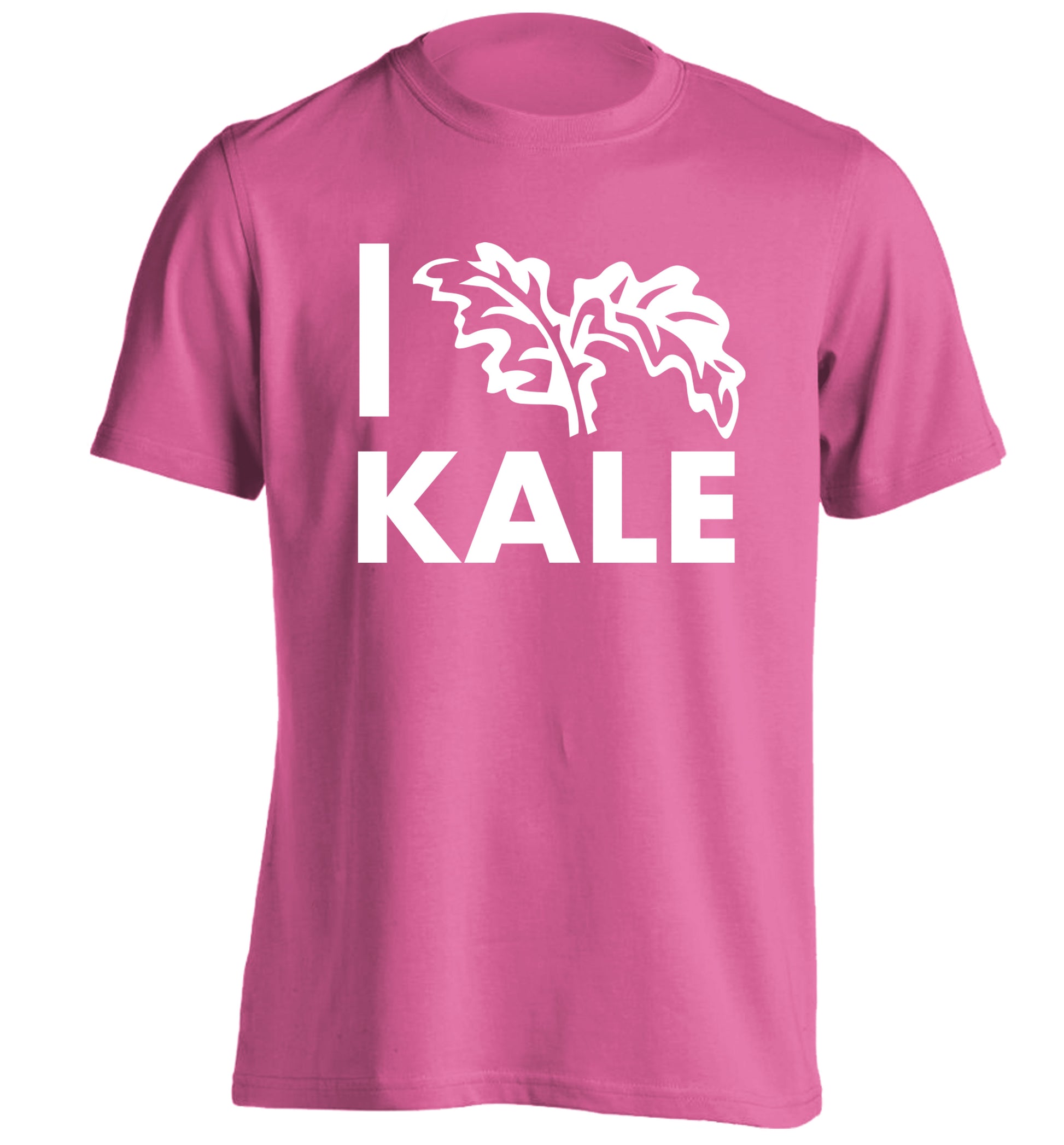 I love kale adults unisex pink Tshirt 2XL