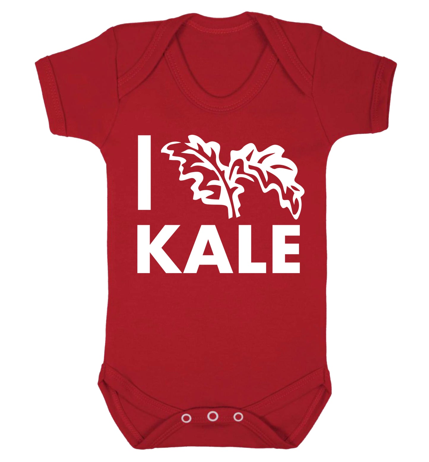 I love kale Baby Vest red 18-24 months