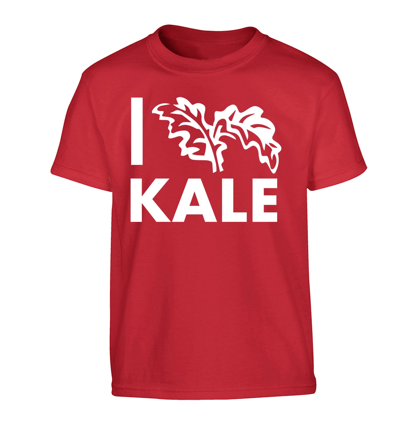 I love kale Children's red Tshirt 12-14 Years