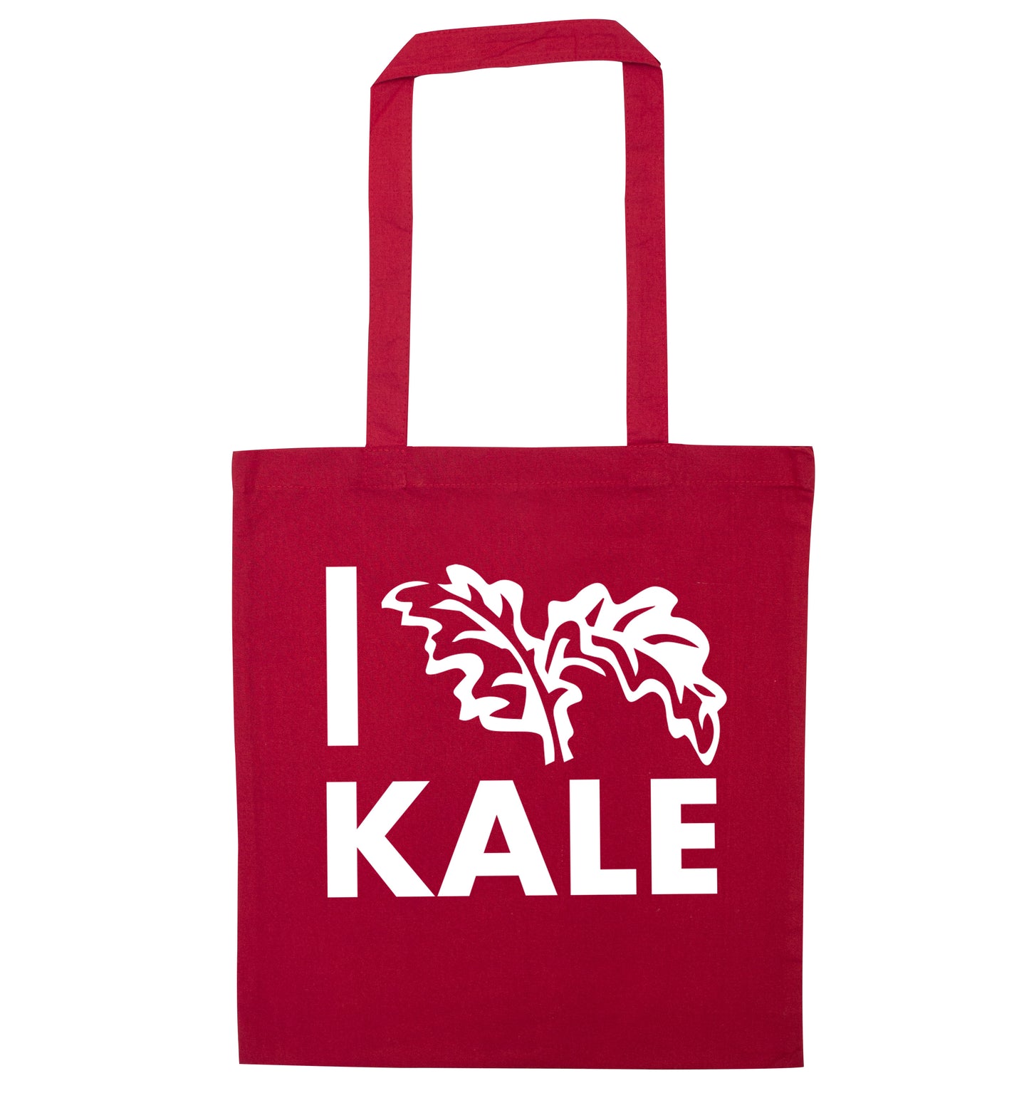 I love kale red tote bag